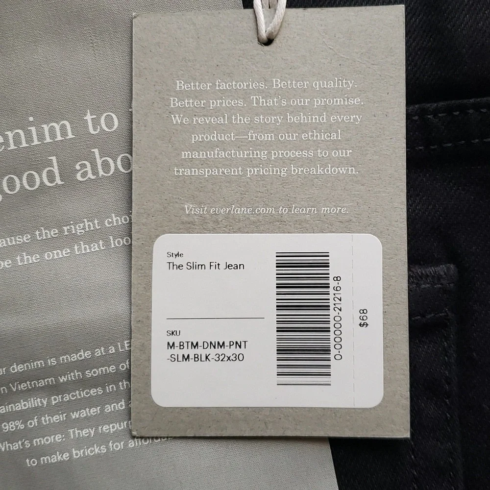 Everlane Slim Jean nwt - Picture 3 of 7